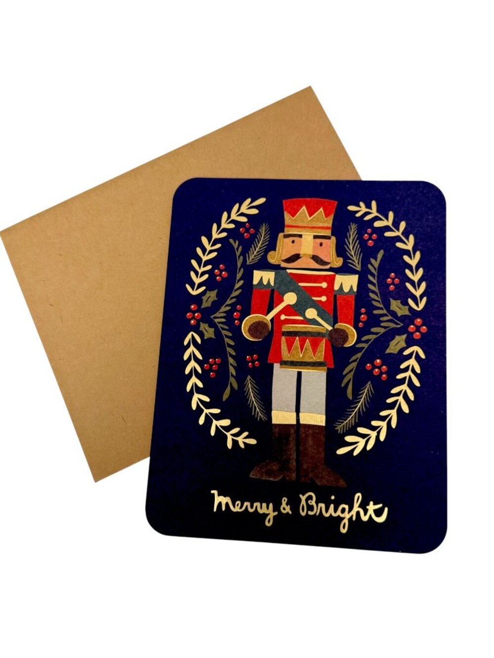 Nutcracker Christmas Cards Boxed Set of 8 Navy Gold Studio Oh  Merry & Bright